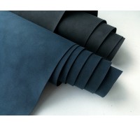Переплётный кожзам замшевый, тёмно-синий, 33х70 см